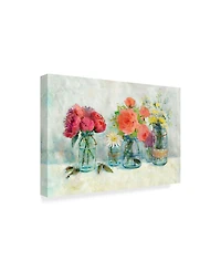 Marietta Cohen Art And Design 'Flowers In Mason Jars' Canvas Art - 24" x 16"