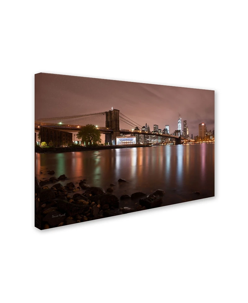 David Ayash 'Jane's Carousel, Brooklyn Bridge-Color' Canvas Art - 24" x 16"
