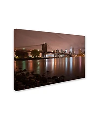 David Ayash 'Jane's Carousel, Brooklyn Bridge-Color' Canvas Art - 24" x 16"