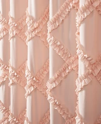 Lush Decor Ruffle Diamond Shower Curtain, 72" x