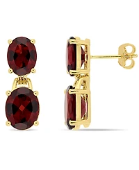 Garnet (10 ct.t.w.) Dangle Earrings Gold over Sterling Silver