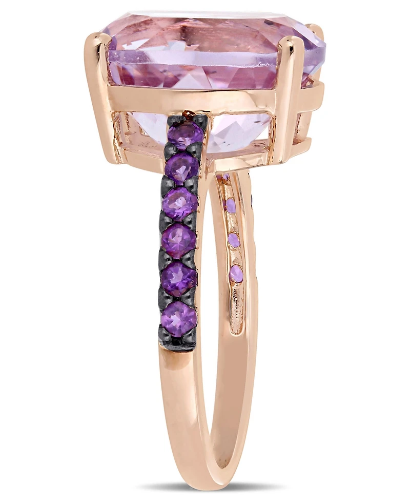 Pink Amethyst (7-7/8 ct.t.w.) Ring 18k Rose Gold over Sterling Silver