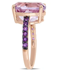 Pink Amethyst (7-7/8 ct.t.w.) Ring 18k Rose Gold over Sterling Silver