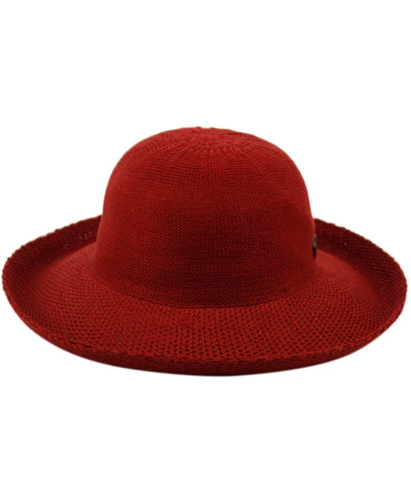 Angela & William Wide Brim Sun Bucket Hat with Roll Up Edge