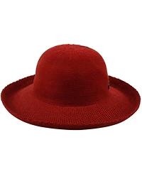 Angela & William Wide Brim Sun Bucket Hat with Roll Up Edge