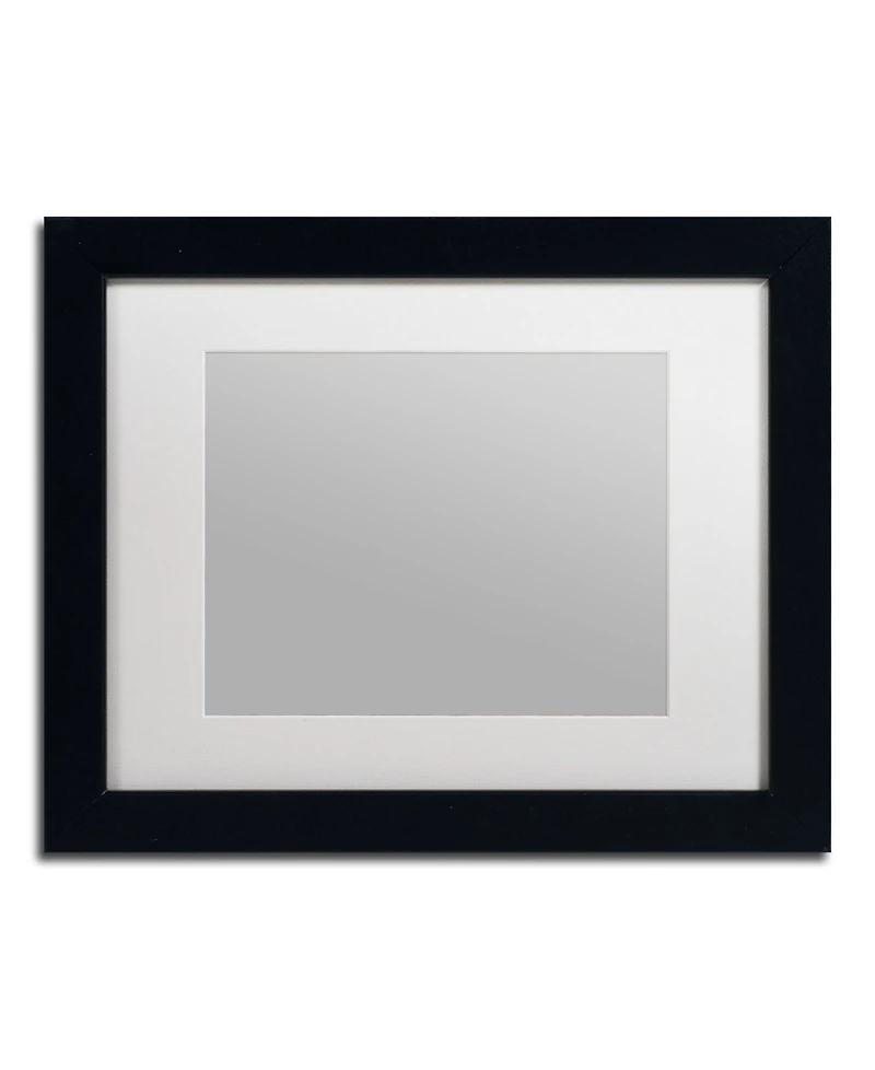 Trademark Fine Art Heavy Duty Black Frame with White Mat - 11" x 14"