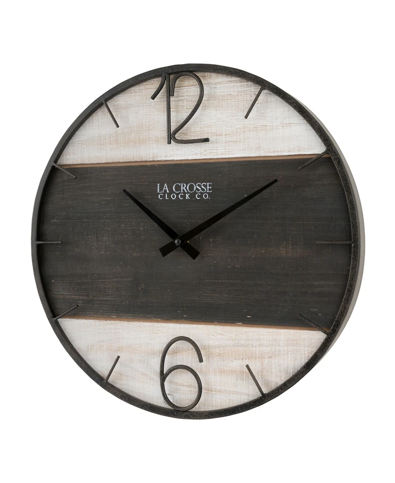 La Crosse Clock 16" Ironwood Wall Clock