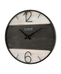 La Crosse Clock 16" Ironwood Wall Clock