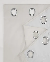 Half Price Drapes Porcelain White Grommet Signature Velvet Blackout Curtain