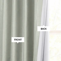 Half Price Drapes Silver Vintage Textured Faux Dupioni Silk Blackout Curtain