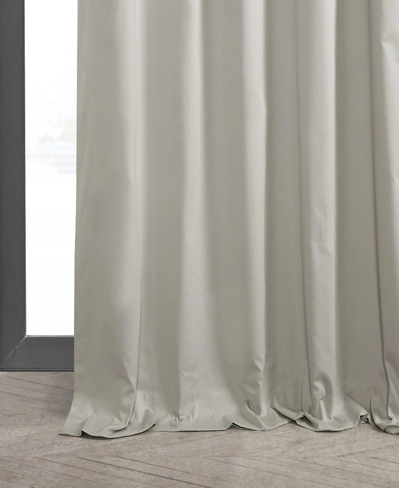 Half Price Drapes Hazelwood Beige Solid Cotton Hotel Blackout Curtain