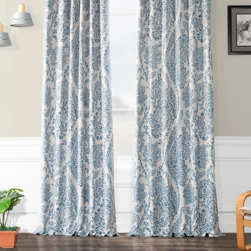 Half Price Drapes Tea Time Floral Room Darkening Curtain