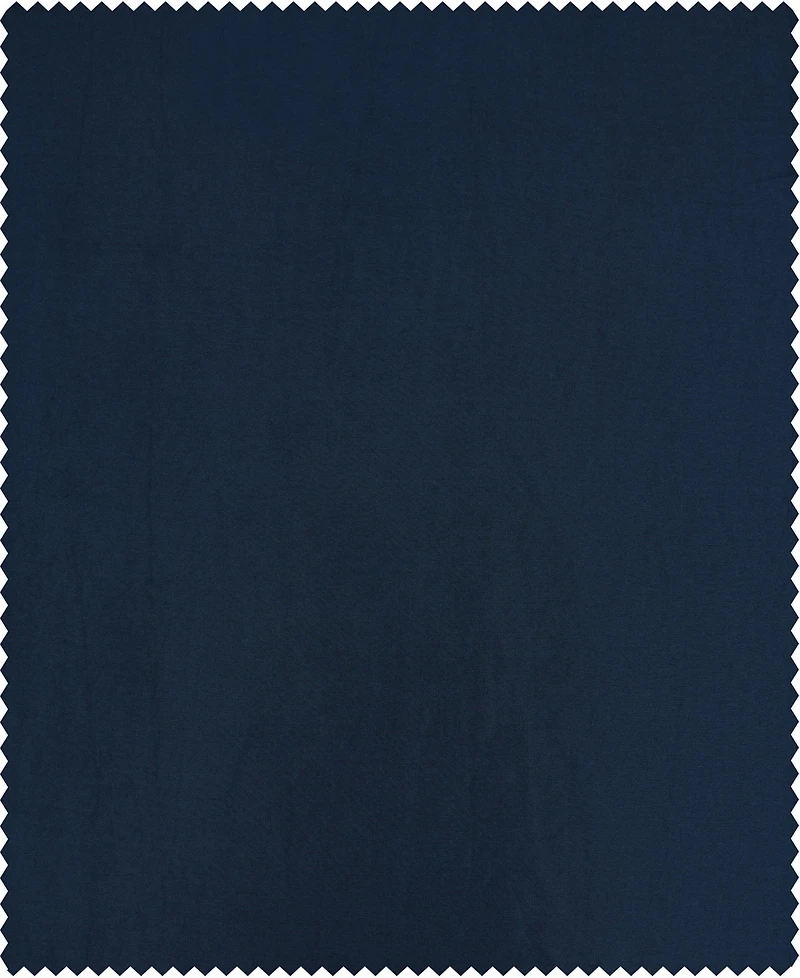 Half Price Drapes Navy Blue Faux Silk Taffeta Blackout Curtain