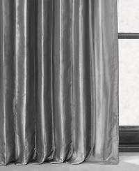Half Price Drapes Platinum Faux Silk Taffeta Blackout Curtain