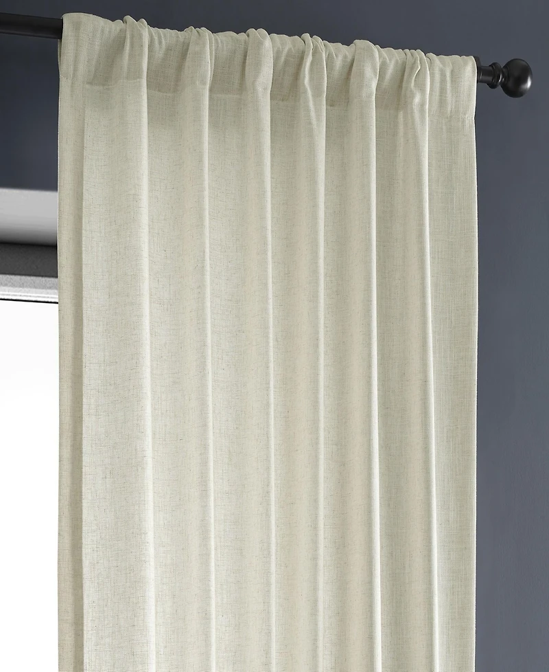 Half Price Drapes Barley Heavy Faux Linen Curtain