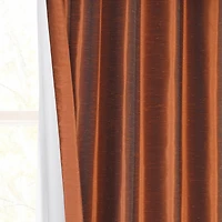 Half Price Drapes Mist Greige Vintage Textured Faux Dupioni Silk Curtain