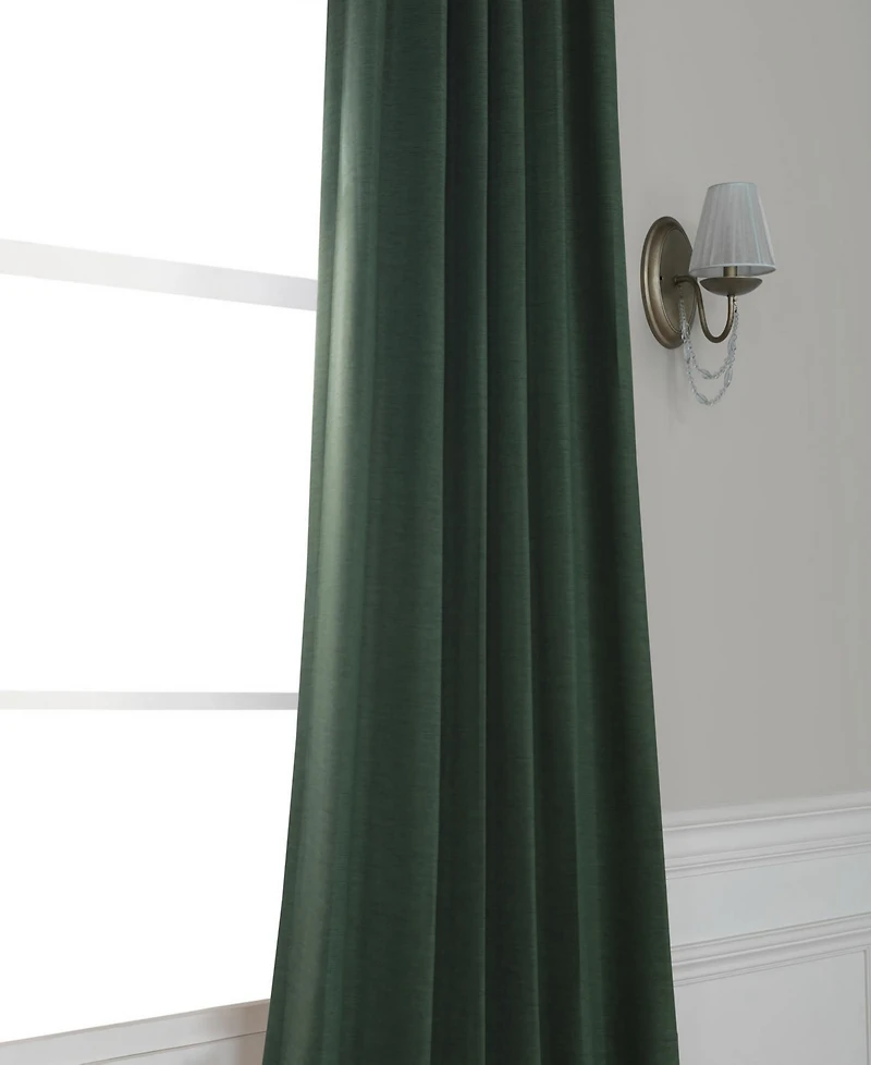 Half Price Drapes Bellino Textured Faux Linen Room Darkening Curtains For Bedroom and Living Room Curtains(1 Panel