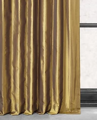 Half Price Drapes Golden Spice Faux Silk Taffeta Blackout Curtain