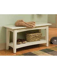 Shaker Cottage Bench with Shelf, Sand