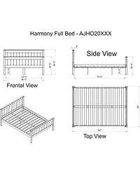 Alaterre Furniture Harmony Full Bed with Storage Drawers