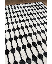 Novogratz Retro Ret-4 Black 2'3" x 7'6" Runner Area Rug