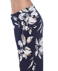 White Mark Flower Print Palazzo Pants