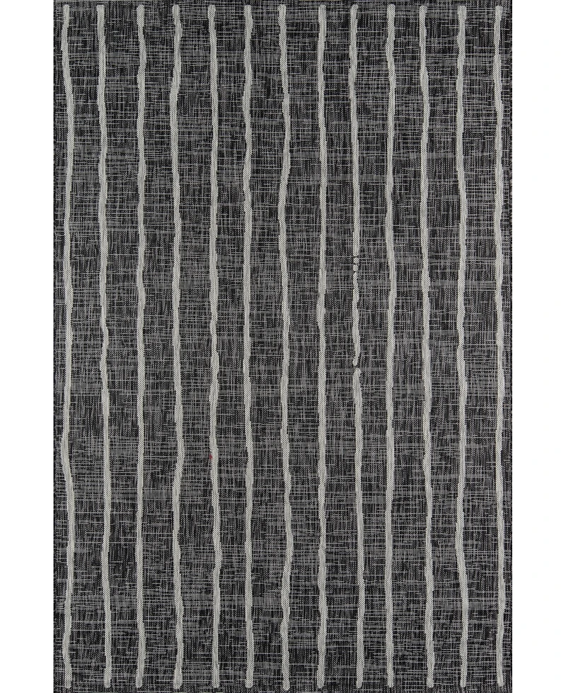 Novogratz Villa Vi-03 Charcoal 3'3" x 5' Outdoor Area Rug