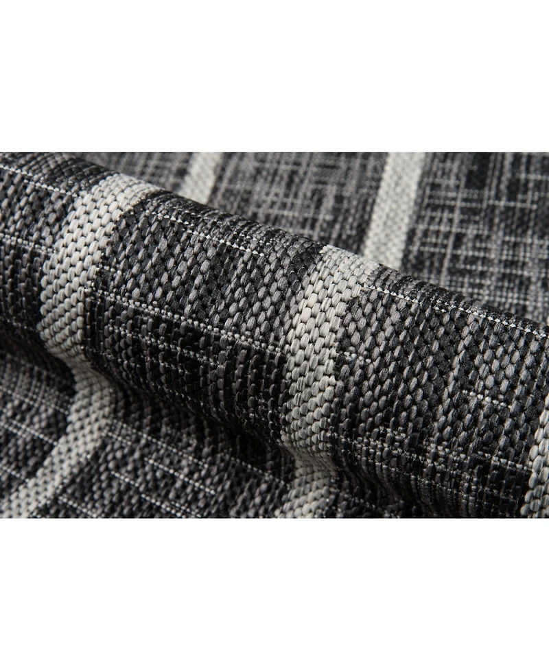 Novogratz Villa Vi-03 Charcoal 3'11" x 5'7" Outdoor Area Rug