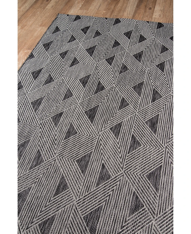 Novogratz Villa Vi-06 Charcoal 5'3" x 7'6" Outdoor Area Rug