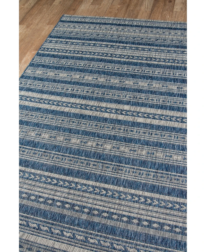 Novogratz Villa Vi-04 Blue 6'7" x 9'6" Outdoor Area Rug