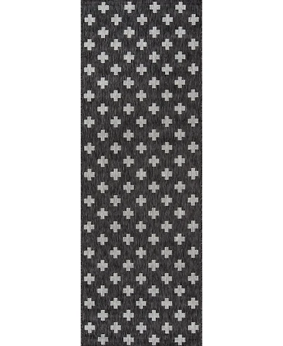 Novogratz Villa Vi- Charcoal 2'7" x 7'6" Runner Outdoor Area Rug