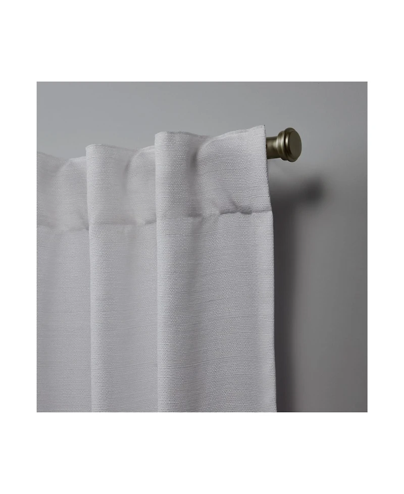 Nicole Miller Mellow Slub Textured Hidden Tab Top 54" X 84" Curtain Panel Pair