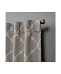 Nicole Miller Treillage Woven Blackout Hidden Tab Top 52" X 84" Curtain Panel Pair