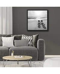Courtside Market Beach I 16" x 16" Framed and Matted Art