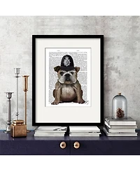 Courtside Market Bulldog Policeman 16" x 20" Framed and Matted Art