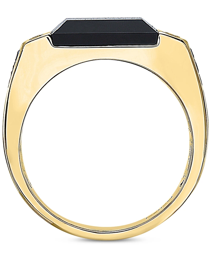 Effy Men's Black Onyx & Diamond (5/8 ct. t.w.) Ring 14k Gold
