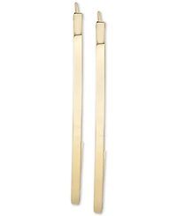 Italian Gold Threader Hoop Earrings in 14k Gold