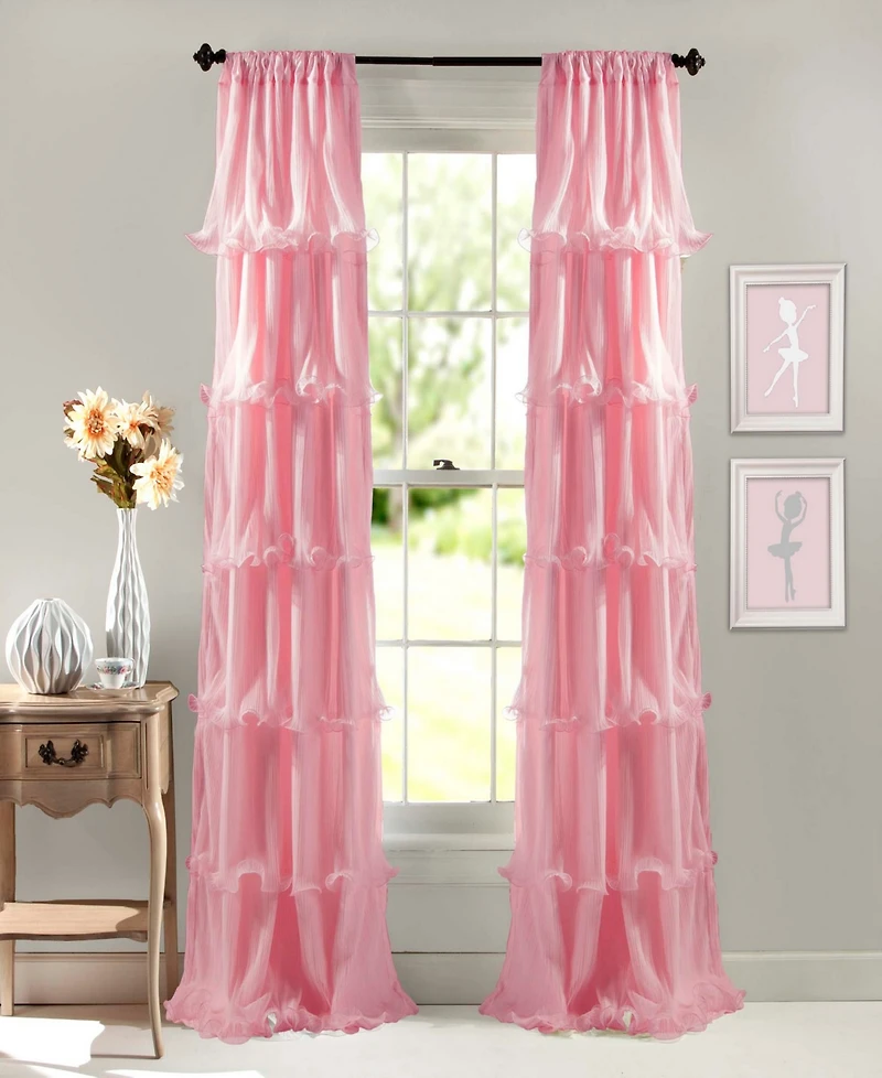 Lush Decor Nerina Window Panel Single Pink 54x84