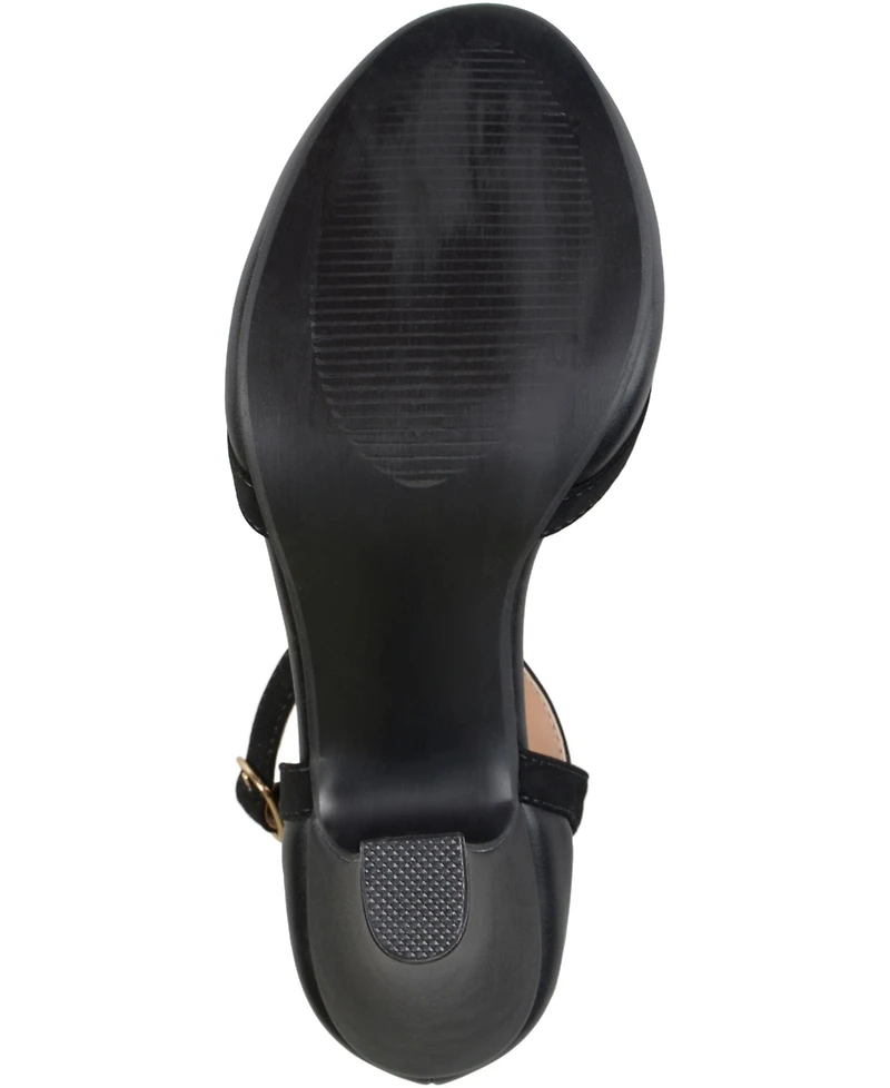 Journee Collection Women's Olina T Strap Round Toe Pumps