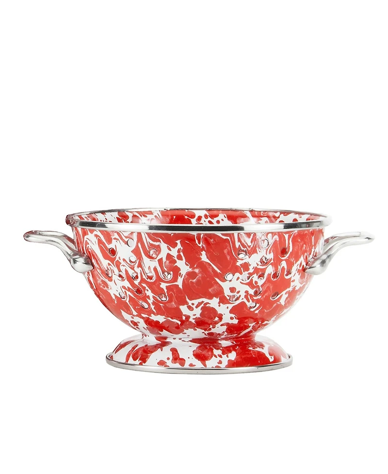 Golden Rabbit Swirl Enamelware Collection 1 Quart Colander