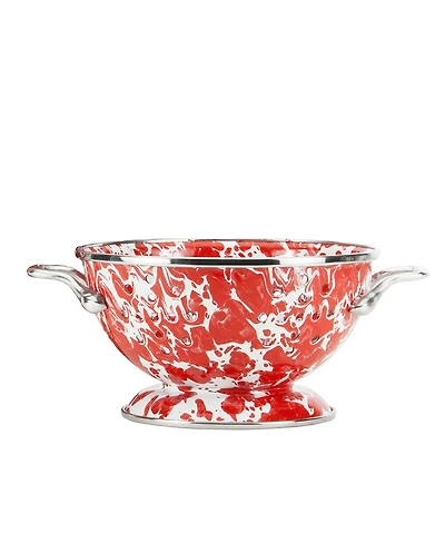 Golden Rabbit Swirl Enamelware Collection 1 Quart Colander