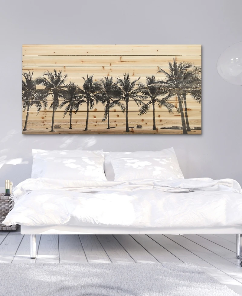 Empire Art Direct 'Solitary Beach' Arte De Legno Digital Print on Solid Wood Wall Art - 30" x 60"