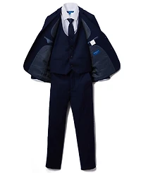 Perry Ellis Toddler Boy's 5-Piece Shirt, Tie, Jacket, Vest and Pants Solid Suit Set