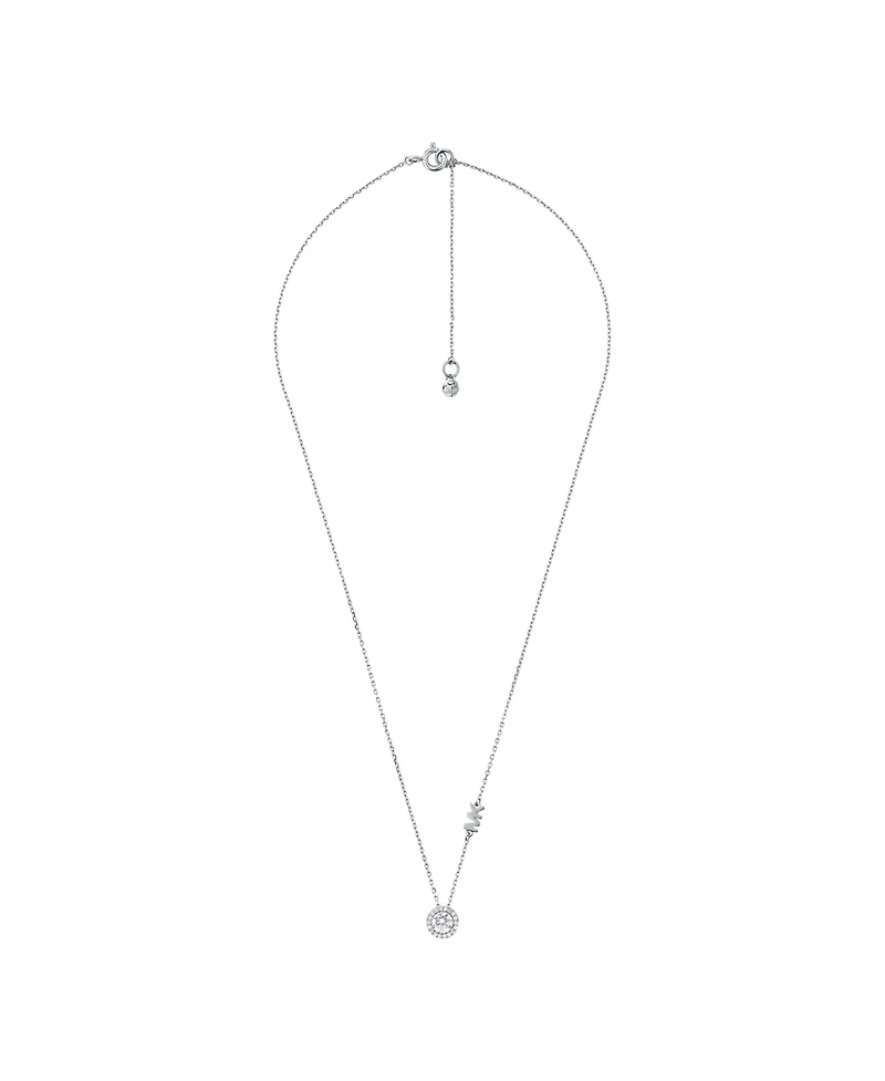 Michael Kors Sterling Silver Cubic Zirconia Pendant Necklace
