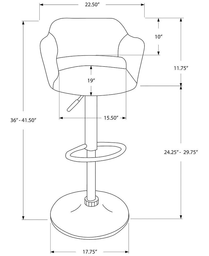 Monarch Specialties Polyester Bar Stool