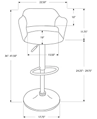 Monarch Specialties Polyester Bar Stool