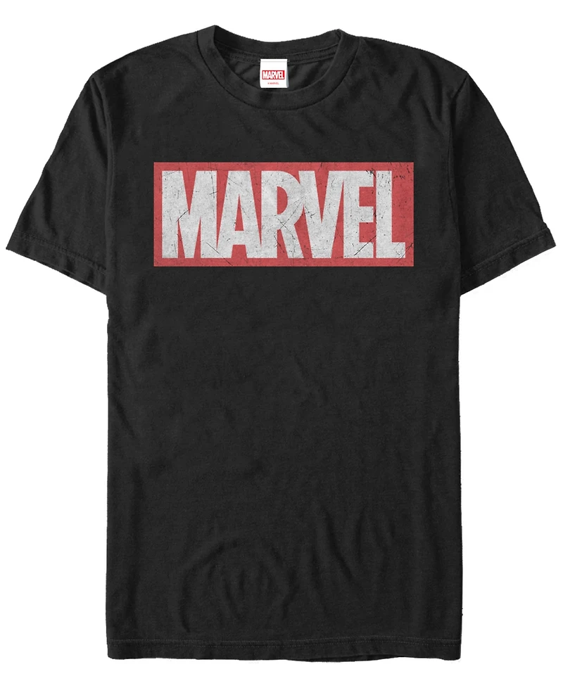 Marvel Men's Distressed Logo Short Sleeve T-Shirt
