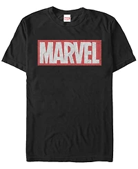 Marvel Men's Distressed Logo Short Sleeve T-Shirt