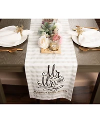 Design Imports Mr. Mrs. Table Runner 14" x 72"