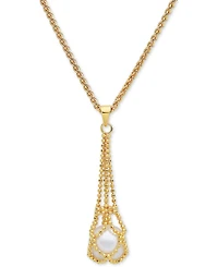 Effy Cultured Freshwater Pearl 18" Pendant Necklace (11-1/2mm) in 18k Gold-Plate Over Sterling Silver